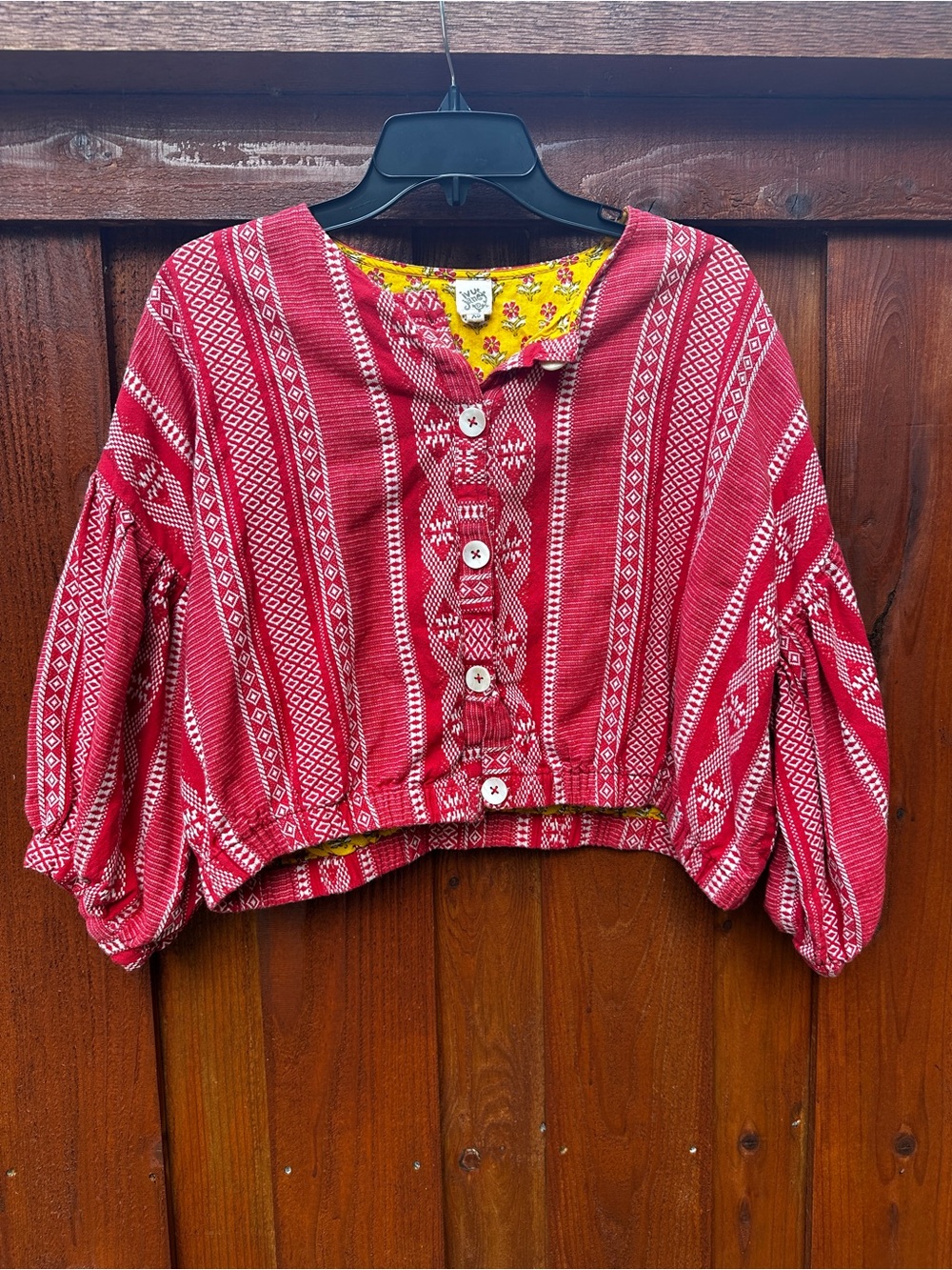 Ivy Jane cropped button up top